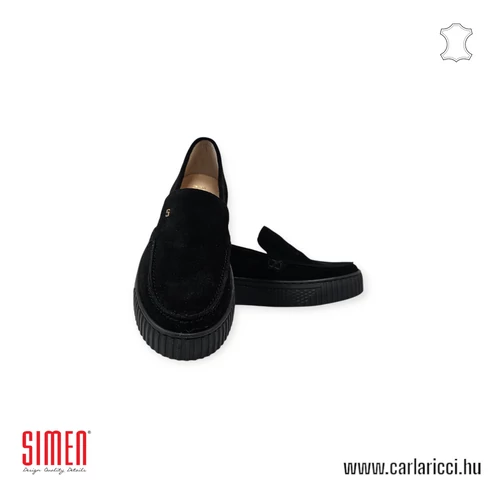 Simen 6843A fekete slipon