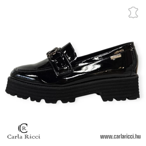 Carla Ricci 991-427 fekete lakk slipon