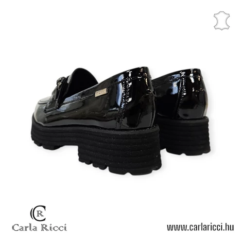 Carla Ricci 991-427 fekete lakk slipon